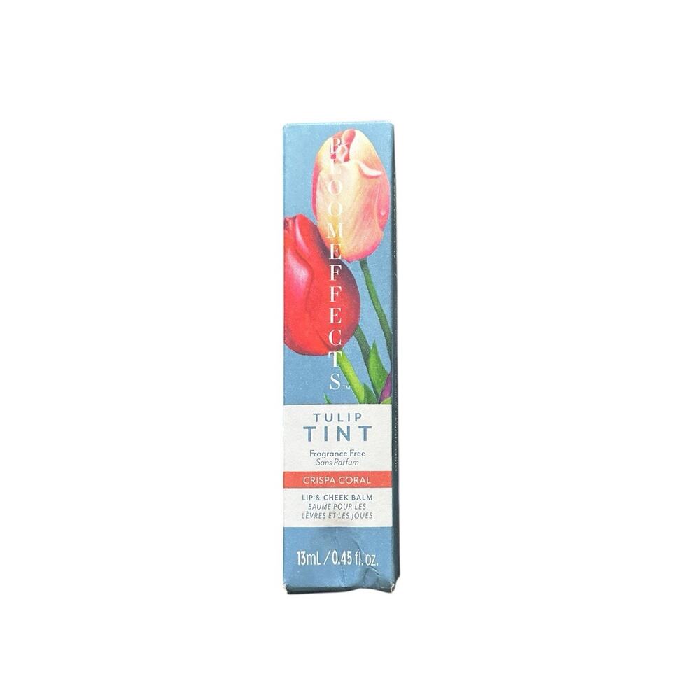 BLOOM EFFECTS Tulip Tint Lip & Cheek Balm - Crispa Coral 0.45 fl oz New